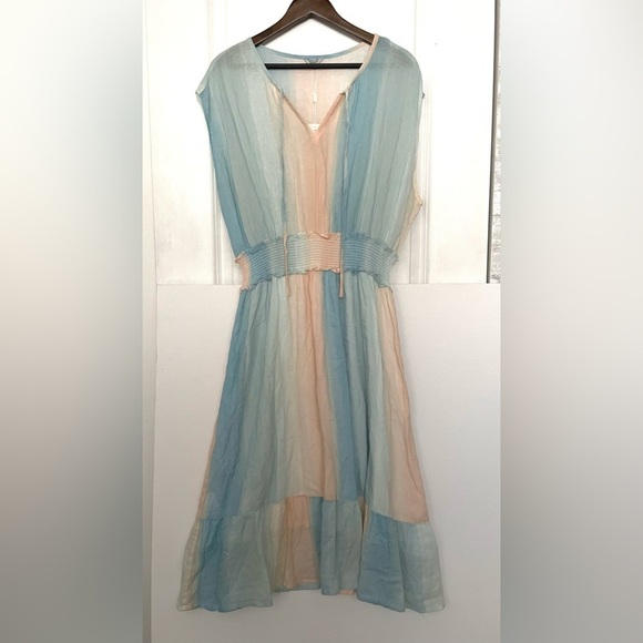 Rails Ashlyn Dress Sunset Gradient Midi Dress XL - Picture 4 of 12